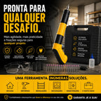 Pistola de Pregos Manual Profissional + Kit Completo com Maleta