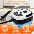 Limpador a Vapor Pressurizado de Alta Temperatura com Kit Completo de Escovas | VaporJet X™ 2500W
