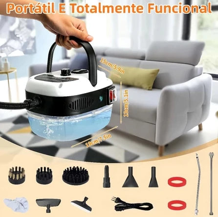 Limpador a Vapor Pressurizado de Alta Temperatura com Kit Completo de Escovas | VaporJet X™ 2500W