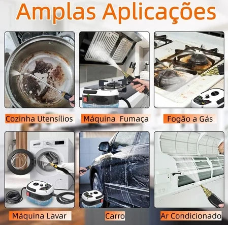Limpador a Vapor Pressurizado de Alta Temperatura com Kit Completo de Escovas | VaporJet X™ 2500W