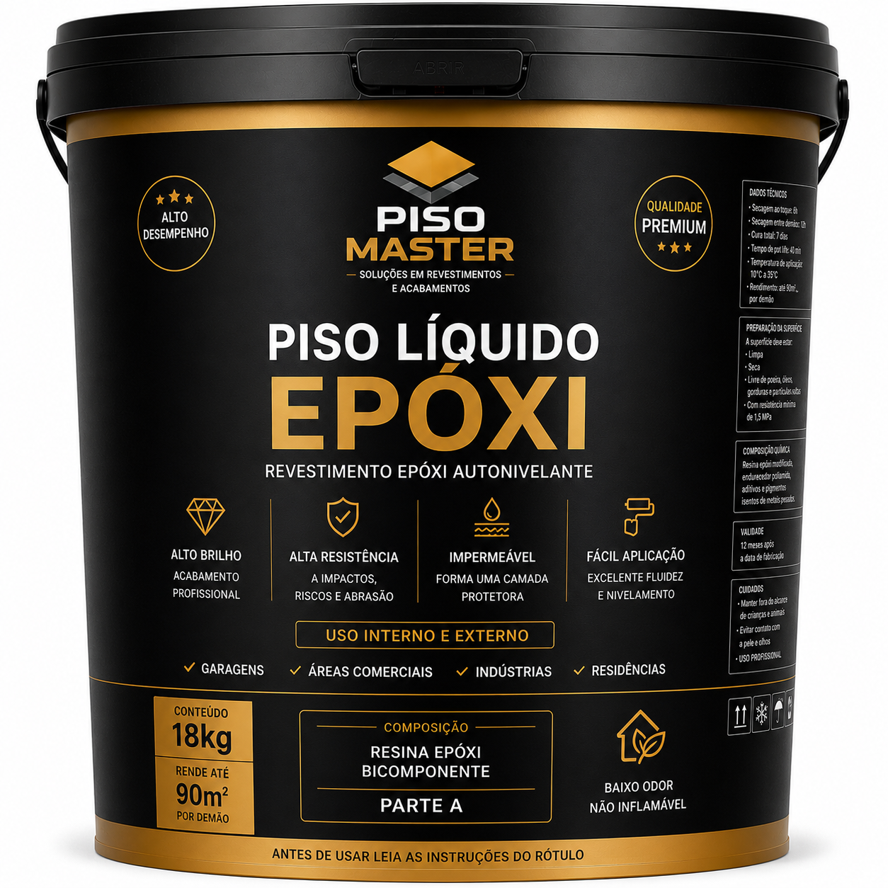 Revestimento Epóxi Autonivelante Premium • Efeito Mármore • Alto Brilho + Kit de Aplicação Grátis