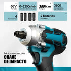 Chave de Impacto Elétrica 68v + 2 Baterias Motor Brushless - Furadeira e Parafusadeira