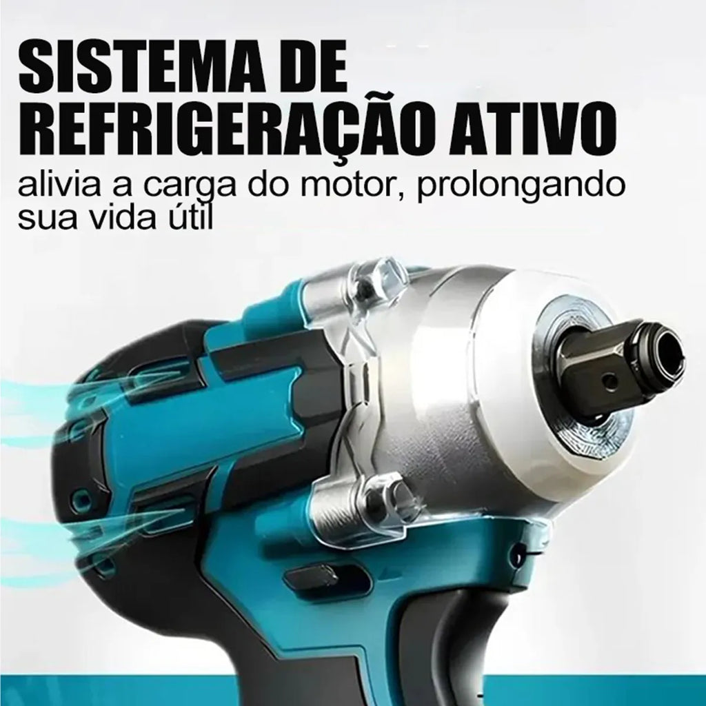 Chave de Impacto Elétrica 68v + 2 Baterias Motor Brushless - Furadeira e Parafusadeira