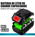 Chave de Impacto Elétrica 68v + 2 Baterias Motor Brushless - Furadeira e Parafusadeira