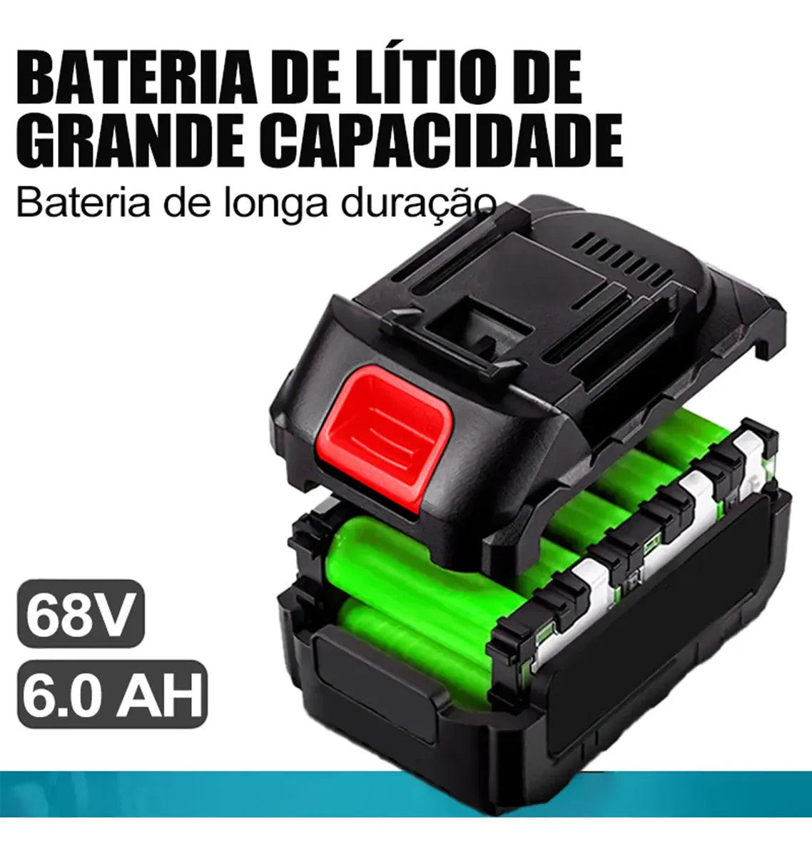 Chave de Impacto Elétrica 68v + 2 Baterias Motor Brushless - Furadeira e Parafusadeira