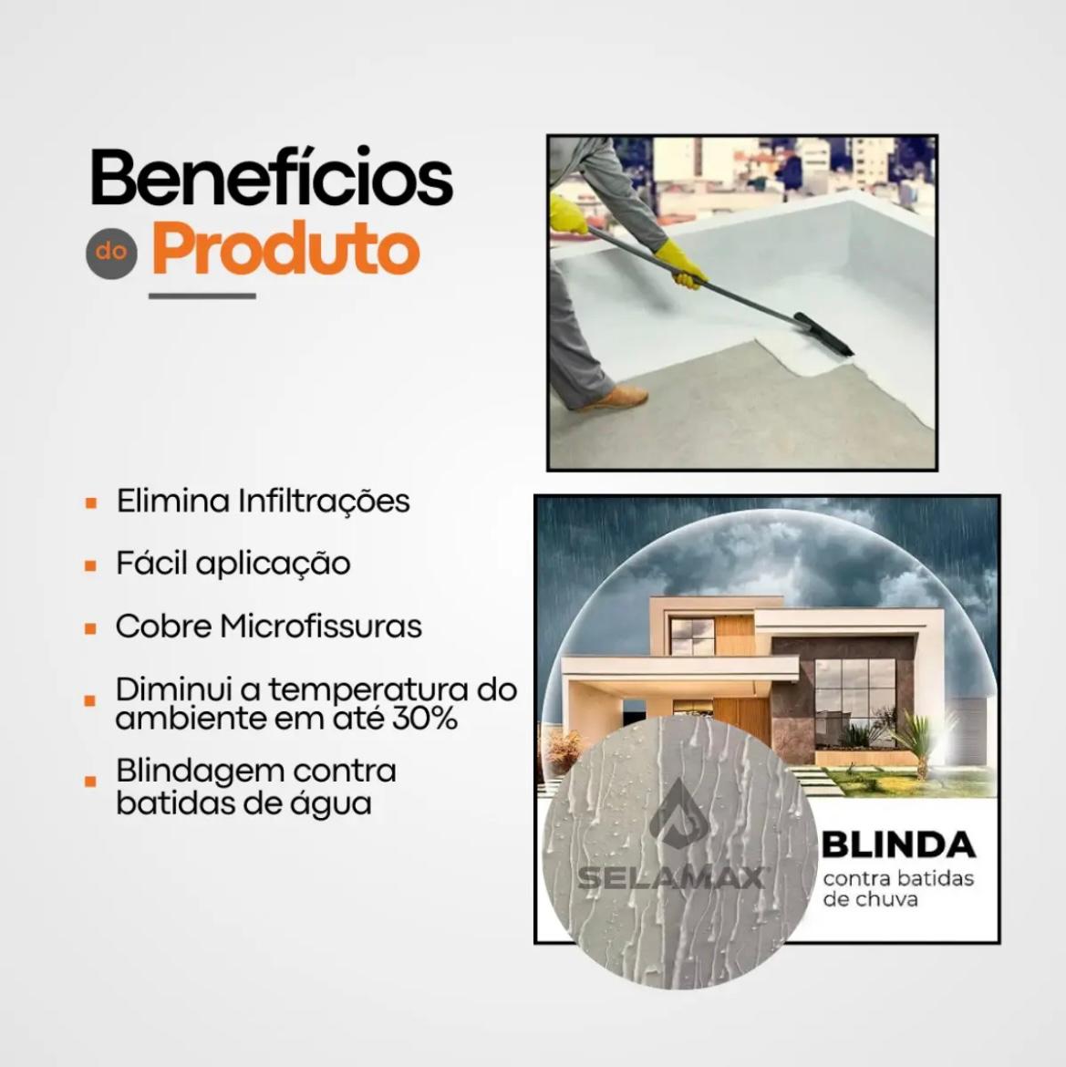 Garin - Borracha Líquida Impermeabilizante Flexível – Proteção Contra Infiltrações para Telhados, Lajes e Paredes