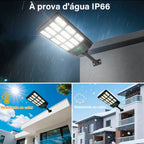 Luminária LED Solar Potência 900W + Sensor de Presença e Controle Remoto - Compre 1 Leve 2