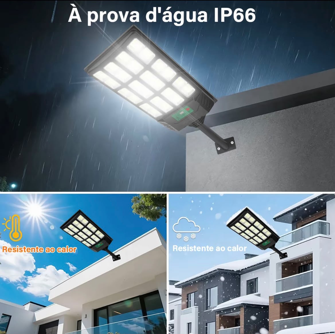 Luminária LED Solar Potência 900W + Sensor de Presença e Controle Remoto - Compre 1 Leve 2
