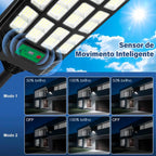 Luminária LED Solar Potência 900W + Sensor de Presença e Controle Remoto - Compre 1 Leve 2